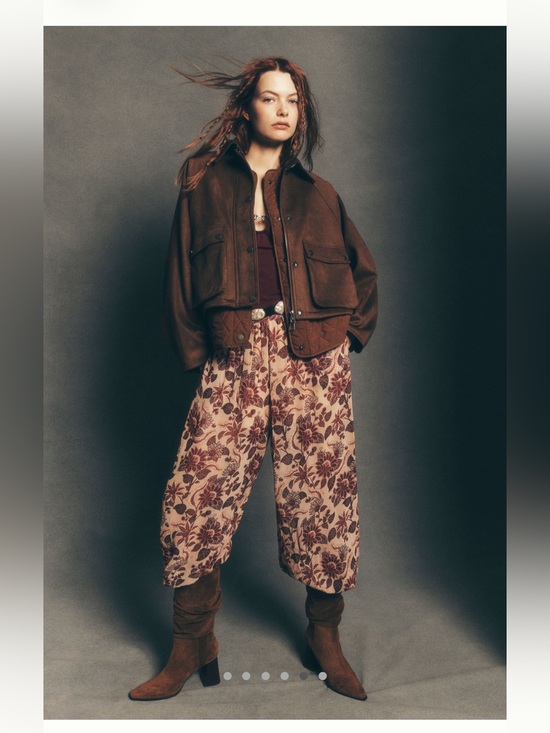 FARM Rio Pants - FARM Rio Brown Floral Wide-Leg Pants